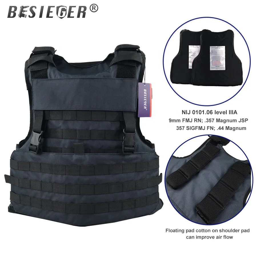 Military and police modular tactical bulletproof vest multi threat IIIA light bulletproof vest