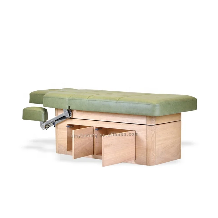 Luxury Beauty Facial Electric Bed For Spa High Quality Manufacturer Wood Base Electric Beauty Bed Facial SPA Massage Bed