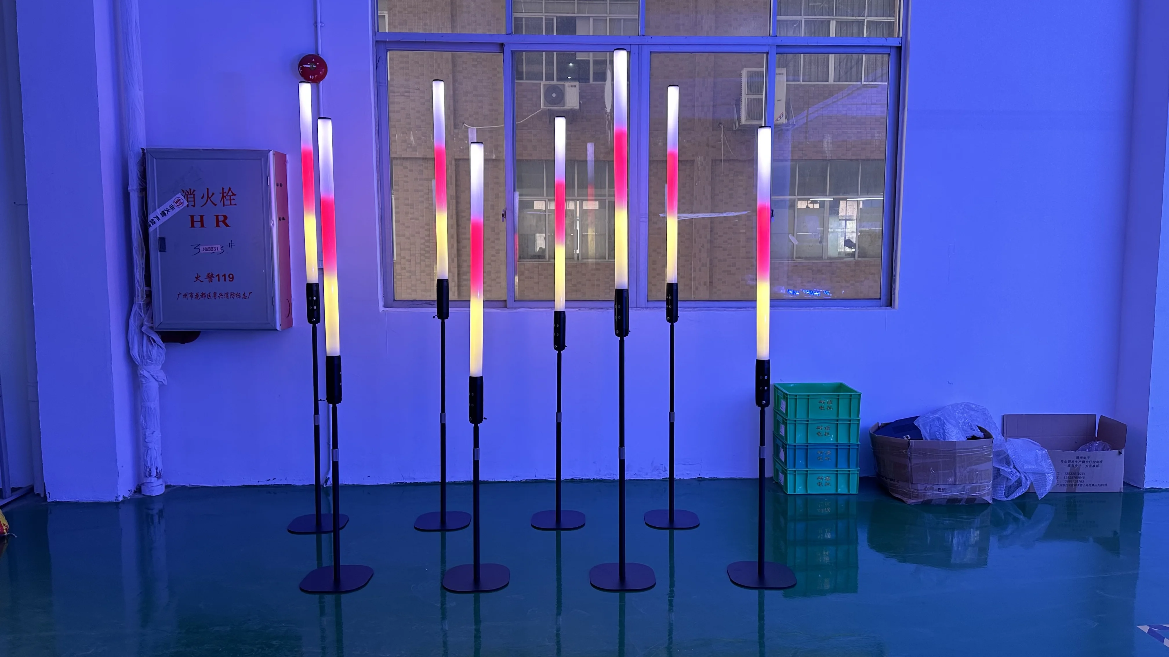 VSHOW T360  IP65 8PCS and Case Outdoor  Battery Powered RGB Rainbow Pixel Bar LED Tube DMX Remote WiFi