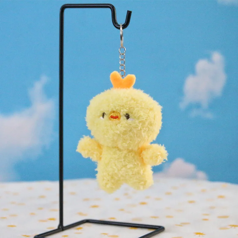Creative New Bear Plush Toy Keychain Rabbit Chicken Doll Yellow Duck Frog Bag Pendant Jewelry