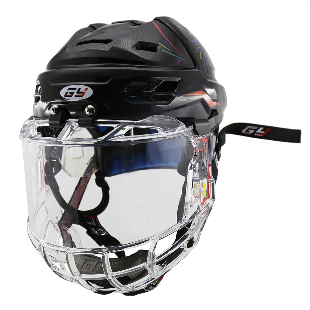 Factory Wholesale High Quality Custom anti fog anti scratch Ice Hockey Helmet With Visor for Skiing
