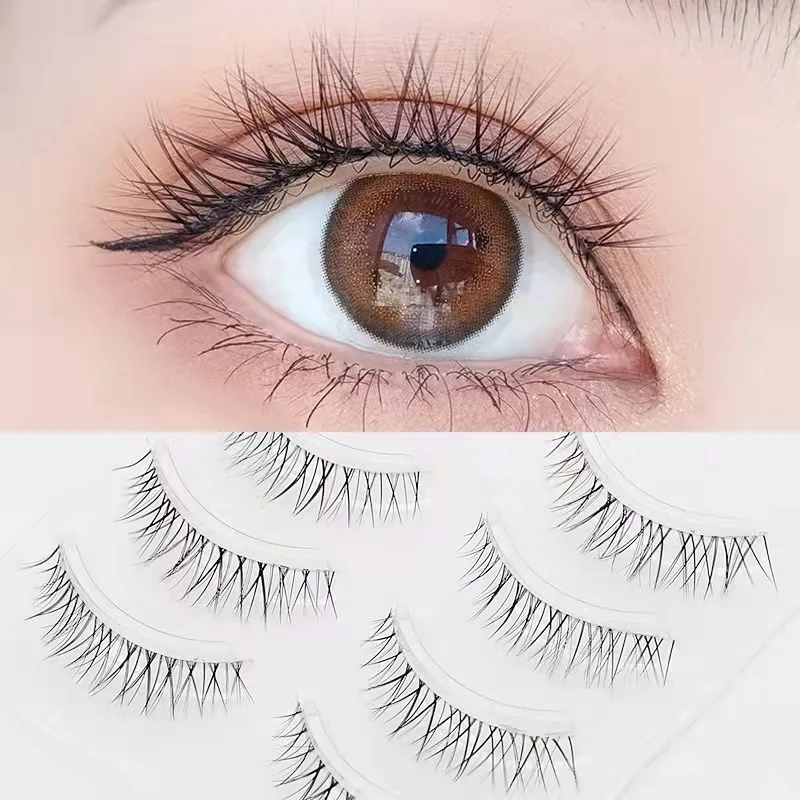 eyelash factory wholesale Korea silk CLEAR BAND LASHES false synthetic lashes under lashes bottom eyelash