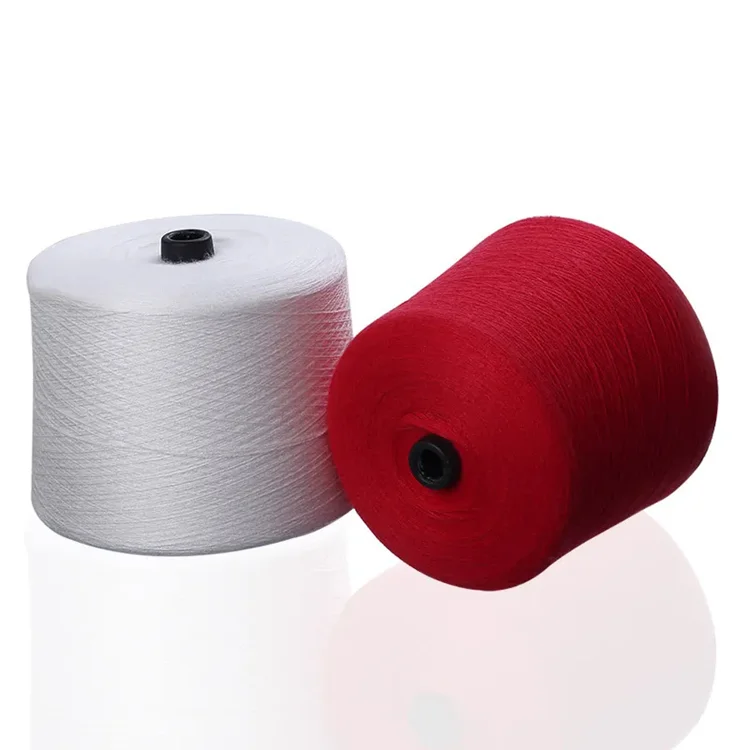 Factory wholesale free sample 48NM/2 50% viscose 22% nylon 28% polyester blended yarn for Knitting Yarn