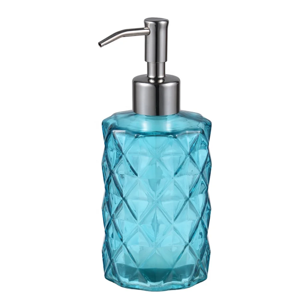 Wholesale Colorful Glass Jar Lid Soap Dispenser Bottle with Pump Soap Liquid Shampoo Dispenser Manufacturer for Bathroom