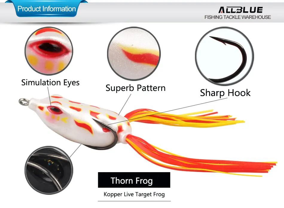 High Quality Kopper Live Target Frog Lure 50mm/6g Topwater Simulation Frog Snakehead Lure Fishing Lure Soft Bass Bait