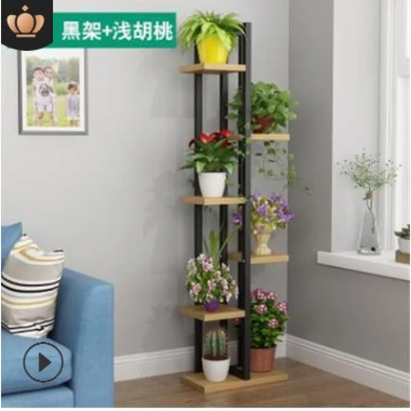 Metal 6 Tier 7 Potted Plant Stand Multiple Flower Pot Holder Shelves Planter Rack Storage Organizer Display for Indoor Outdoor