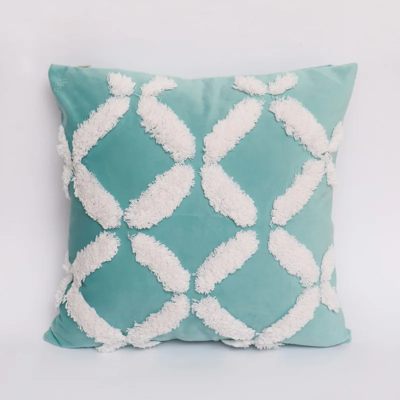  Горячая Распродажа марокканские Бархатные чехлы на подушки декоративные геометрические с вышивкой