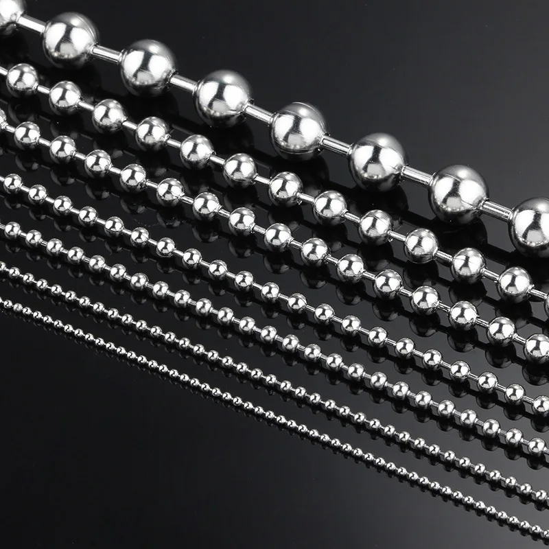 Wholesale Stainless steel round bead chain DIY necklace bracelet chain fashion personalized jewelry accessories