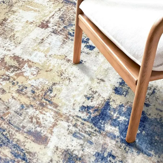Large 3D Printed Vintage Stone Area Rug Soft Water Wash Pile Indoor Carpet Living Room Hotel Orange Swanlake Area Rugs Rugs Sets