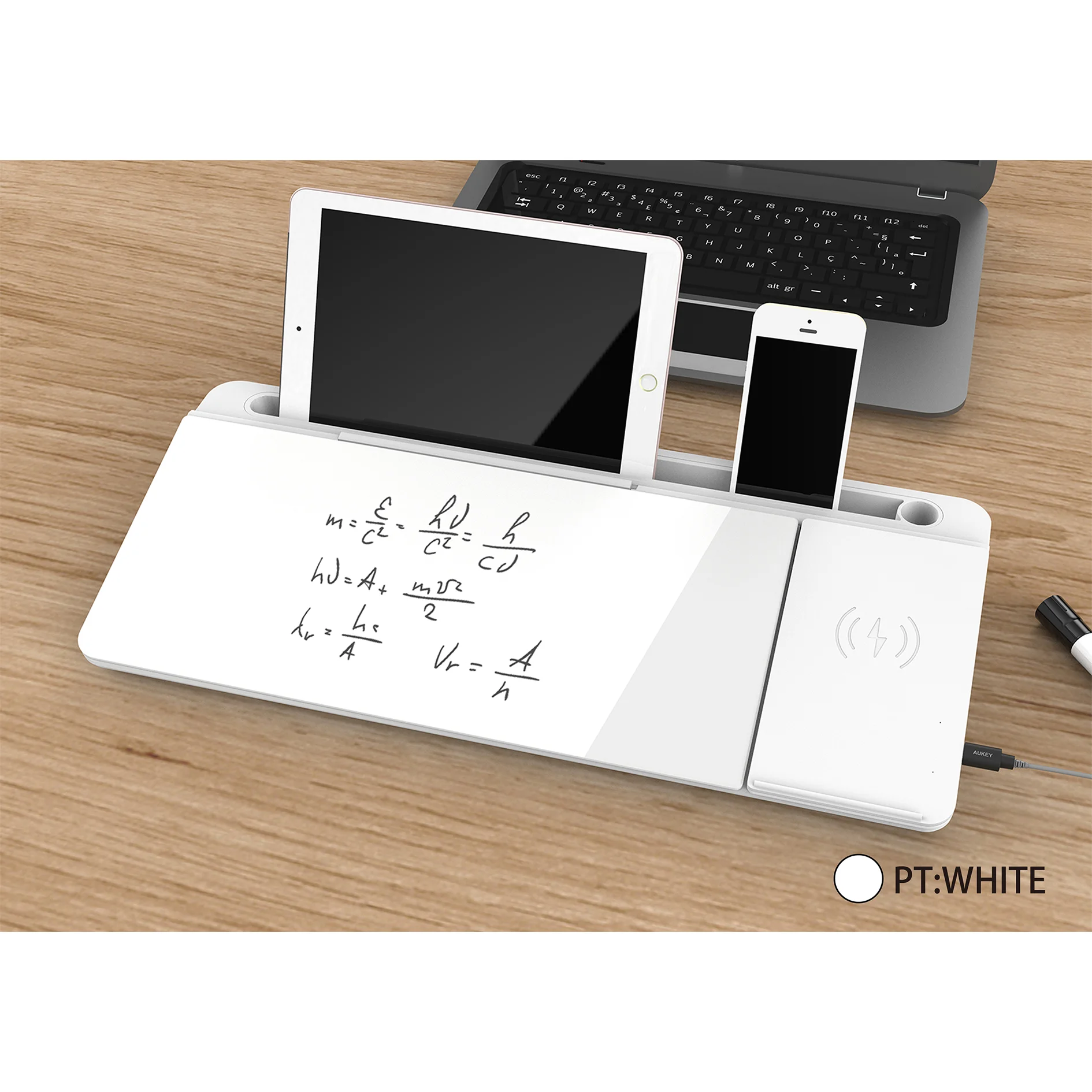 Desktop Organizer for Office or Home Usage Glass board with New Design Wireless Charging OEM Multi-Color Glassboard .