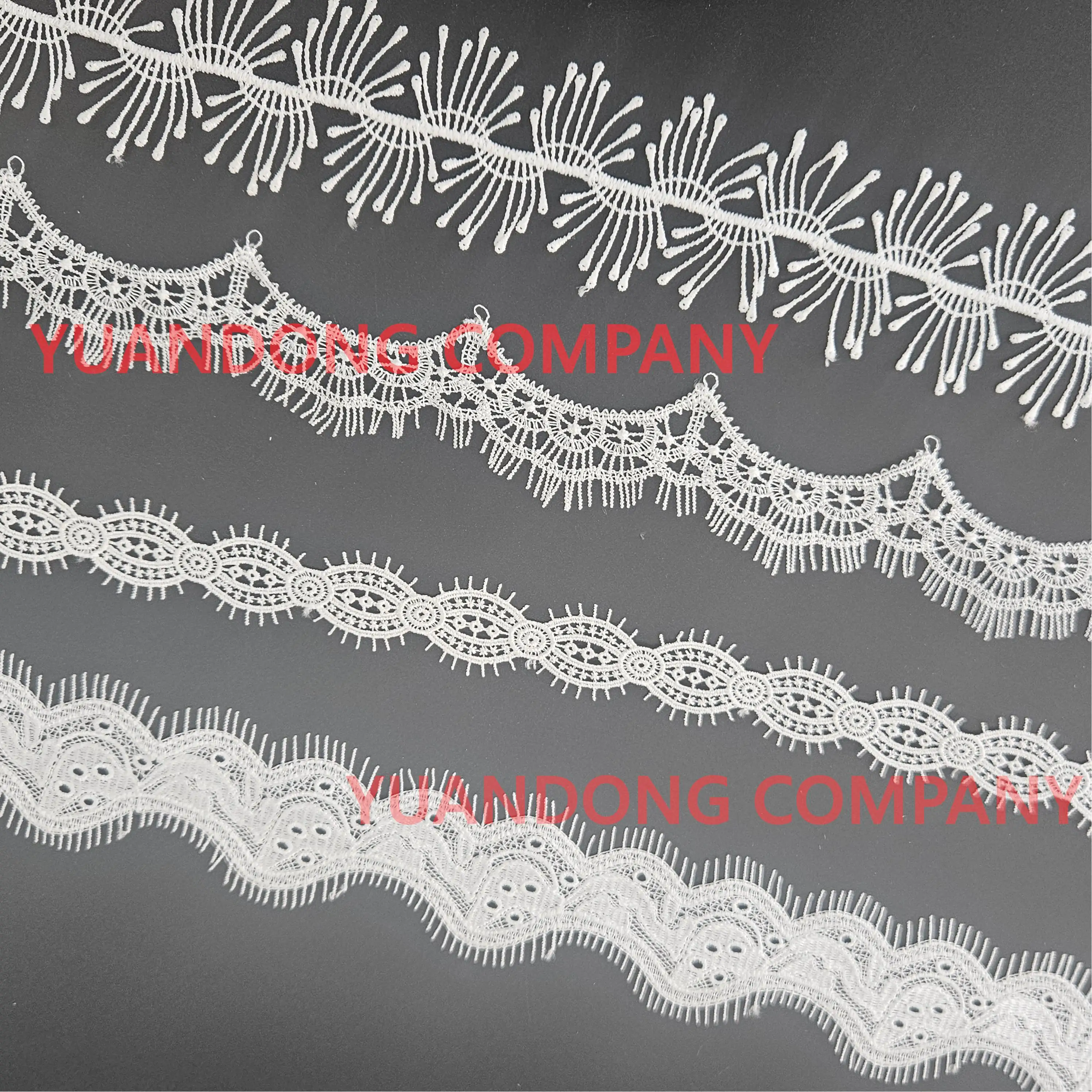 Wholesale High Quality Crocheted Lace Water Soluble flower lace fabric for wedding