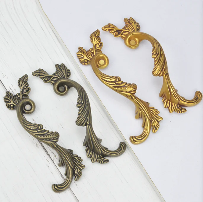 Zinc alloy antique lion head handle vintage style wood door knocker bronze rings handles