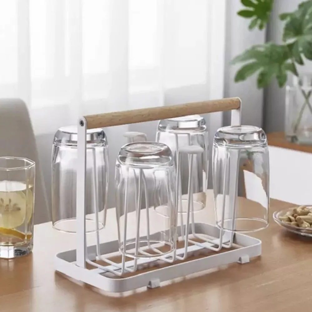 Multifunctional Shelf Kitchen Countertop Wine Glass Drying Holder Cup Rack Storage Organizer Storageholders