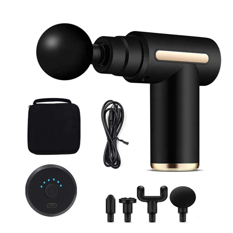 Tongman 6 Speed 1800mAh Battery Percussion Body Muscle Pistolet De Massage Gun Holder for Athletes
