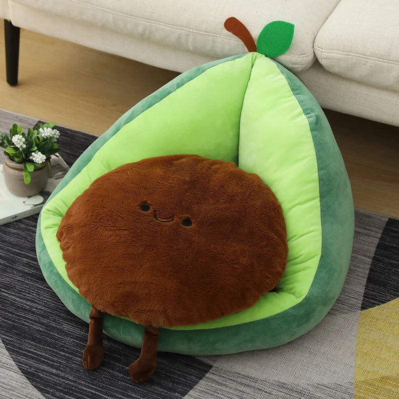 Amazon Hot Sale Kawaii Cartoon Animal Avocado Frog Cushion Tatami Mat Seat Cushion Plush Pillow Toy