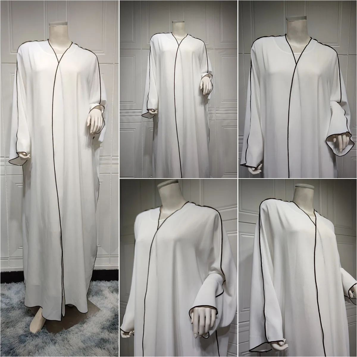 MQ063 Trendy EID Ramadan Islamic Clothing Patchwork Plus Size Middle East Abaya Robe Femme Abaya Women Muslim Dress