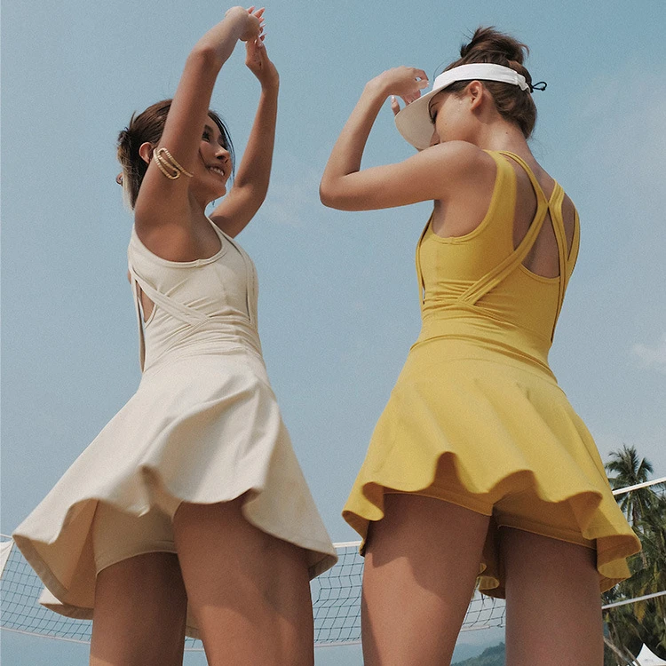 Tennis Dresses Sleeveless Golf Skirt Running Fitness Women Sportswear Wholesale Gym Clothing Sports Skort