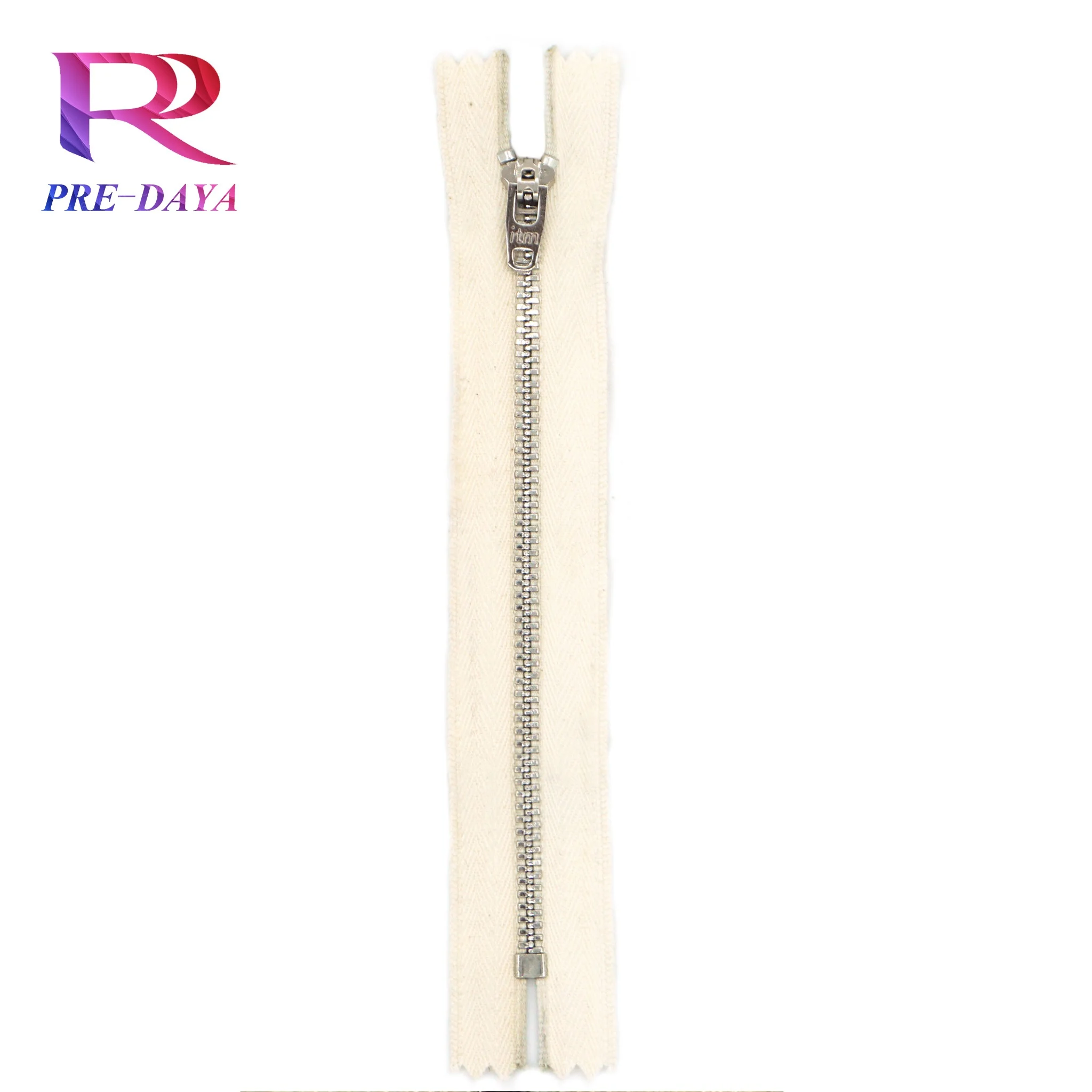 New Arrival Brass Zipper Functional For Jeans 4.5YG 10CM Cotton Zipper Closed end