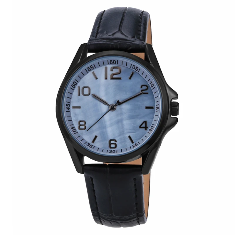 Genuine Romanson Leather Quartz Hand Watch Customised Mop Dial