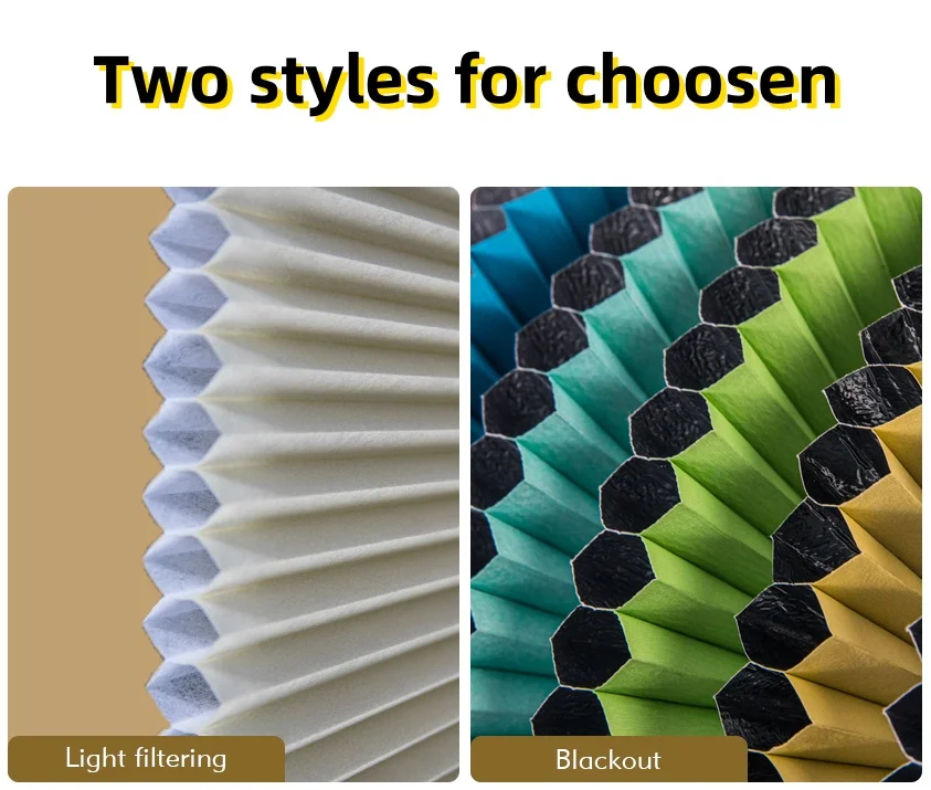 Top down  day and night cordless  honeycomb blinds Blackout cellular shades