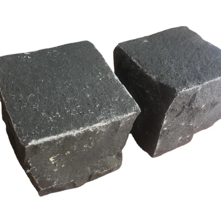 Лучшая цена, натуральный черный базальтовый камень 10x10x10, Гранитные Плитки