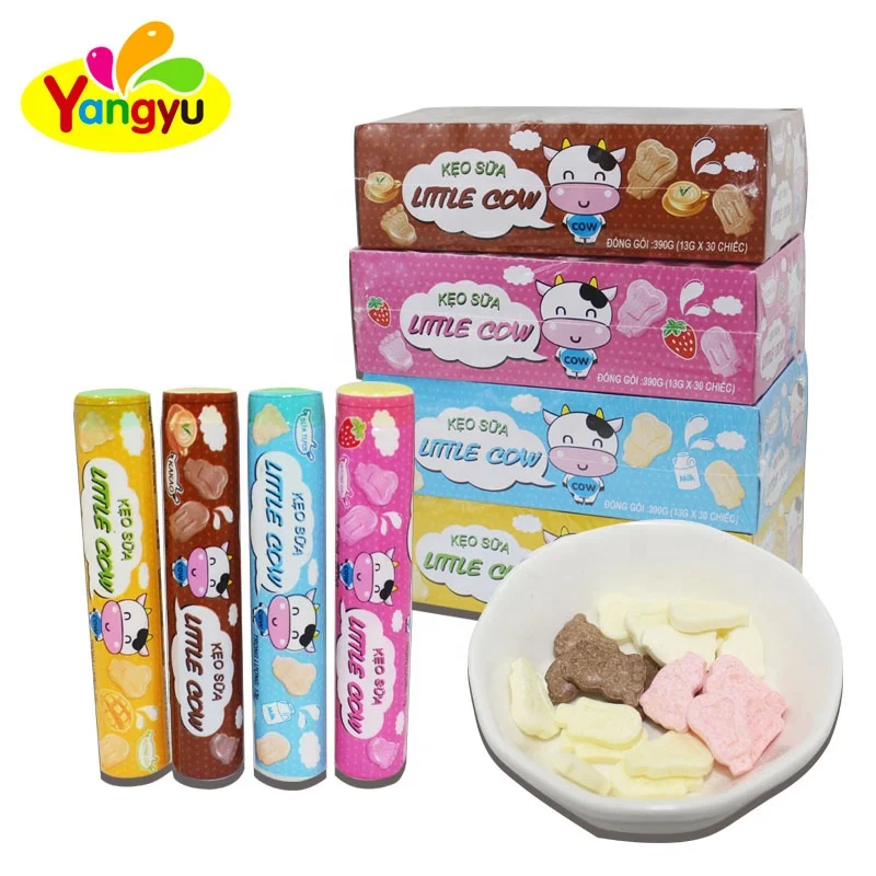 Маленькая коровье молоко фруктовый вкус таблетки Прессованные Конфеты