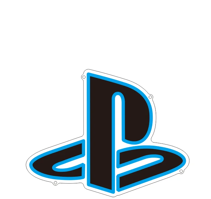 Playstation neon sign and uv printing custom neon sign gaming design led light neon sign