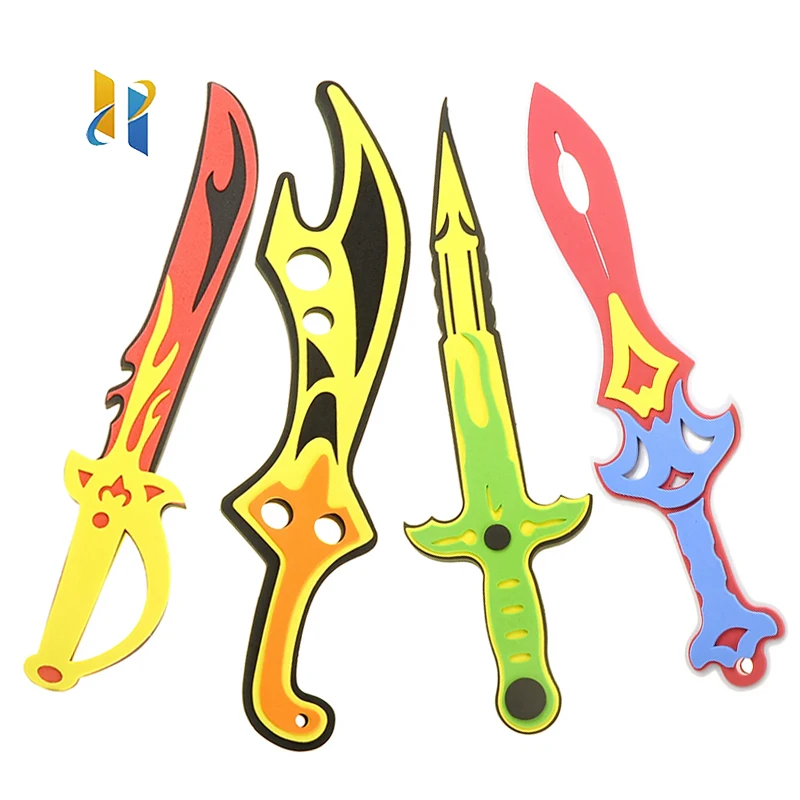 HYH Wholesale Custom Longswords Knight Ninja Pirate Soft Eva Foam Rapiers Toy Daggers Sword Weapon For Kid Play swords