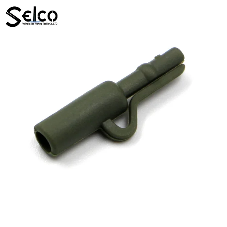 Selco Safety Lead Clip With Locking Pin Green Brown Carp Fishing Terminal Tackle Safety Clips LEAD CLIP