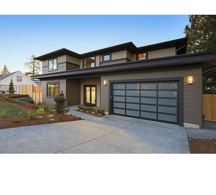 LongTai North American Double Steel Sectional Industrial Two Car Garage Gate And Pedestrian Doors