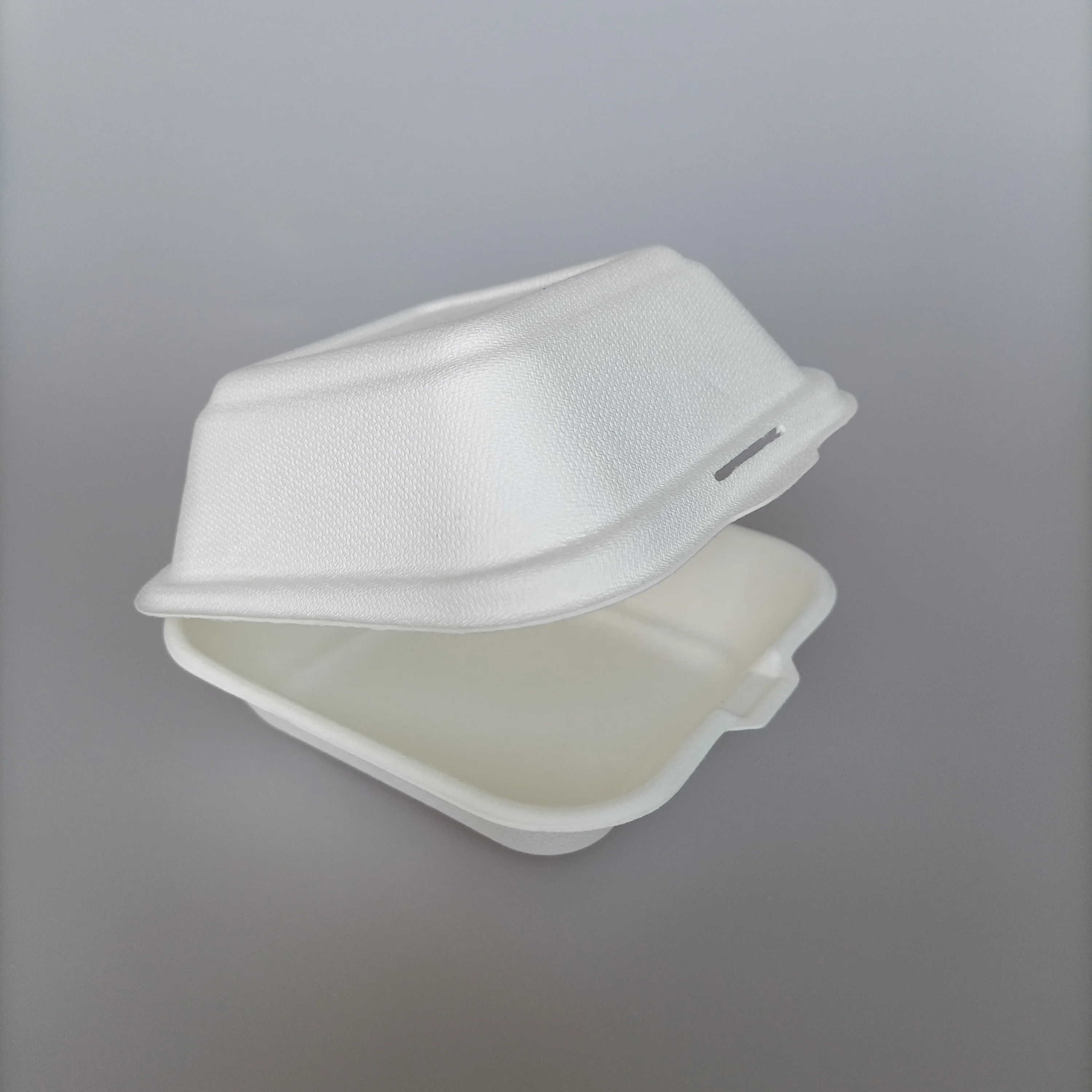 Biodegradable wheat fiber molded pulp burger packaging