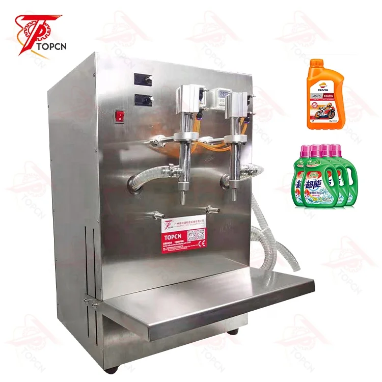 2 Nozzles Beverages Vinegar Fruit Juice Soy Sauce Olive Oil Water Bottle Desktop Diaphragm Pump Detergent Liquid Filling Machine