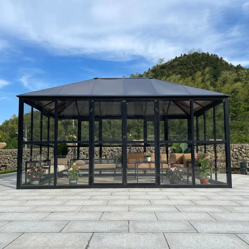 Professional Green House Supplies Wholesale Price Agricultural Glass Backyard Greenhouse From China