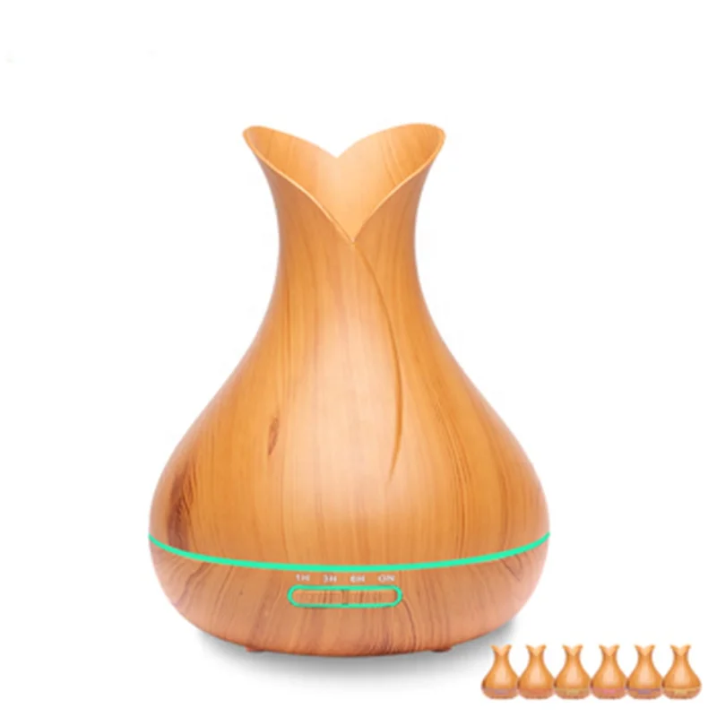2019 New Product Wood Grain Smart Aromatherapy Essential Oil Diffuser Portable Ultrasonic Diffuser Cool Mist Air Humidifier