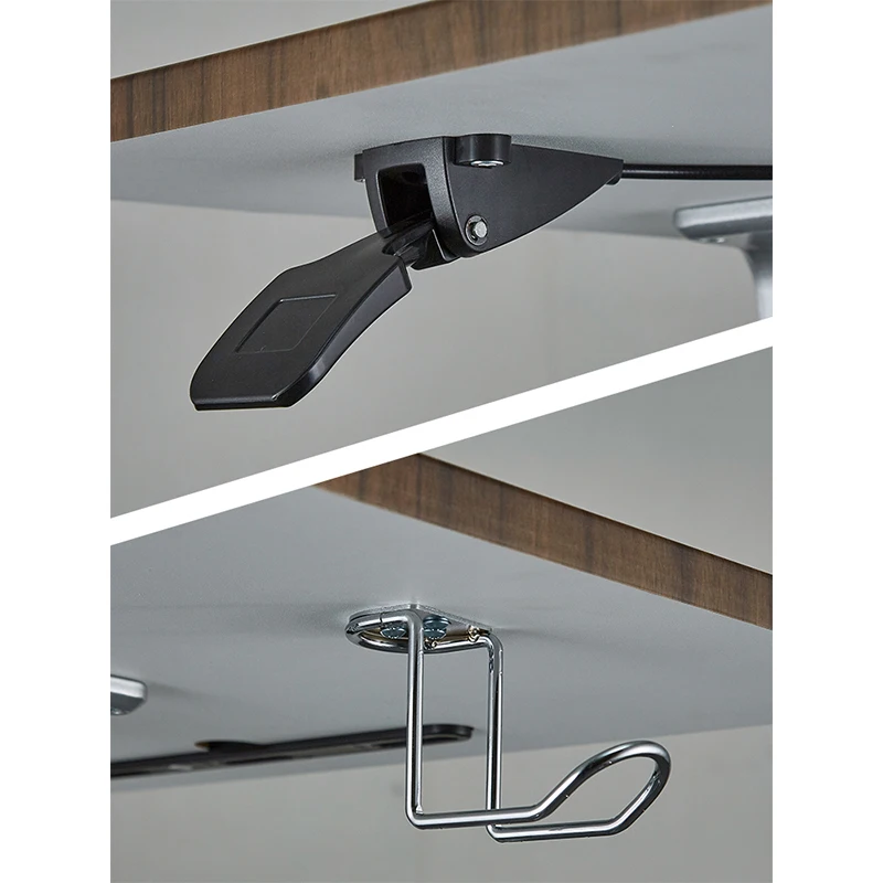 Standing pneumatic automatic lifting table computer office lazy adjustable lecture training desk