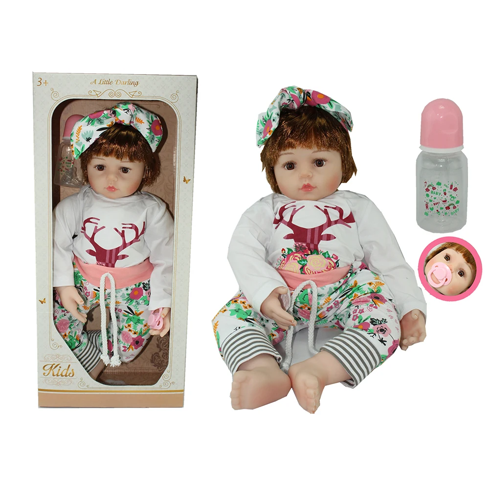 Cute Baby Doll Girl Live Doll Realistic Silicone Reborn Baby Toys Reborn Dolls