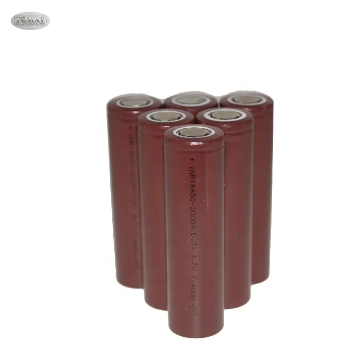 Hot selling Cylindrical 3.7v 3c 2000 mah lithium ion cell 18650 battery rechargeable