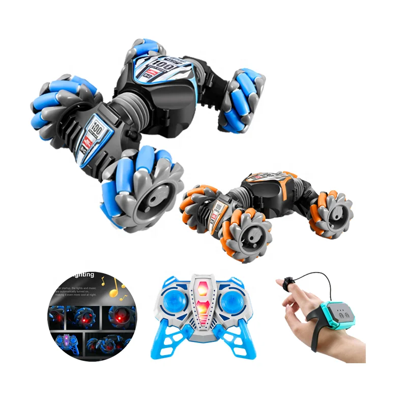 High Power Stunt Car Kids Cool Hollow Wheel Twisting Metal Climbing Toy LED Light Drifting Racing Features Tamiya 2.4GHz Remote