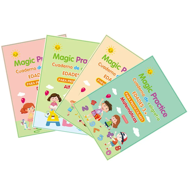 Children Reusable Magic Practice Book English Language Hand Writing Copybook Tracing Book for Kids