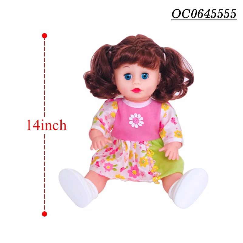 14 inch life size silicone dolls for girls lovely with music for sale