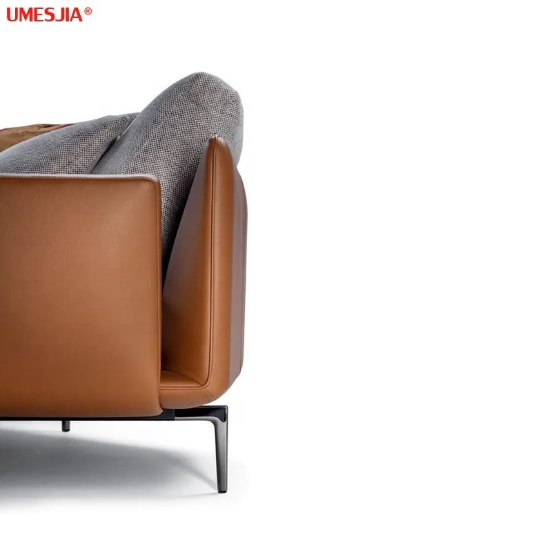 Get Back sofa Luxury Italian Genuine Leather Sofa Modern Living Room Luxury Corner Sectional Sofa set