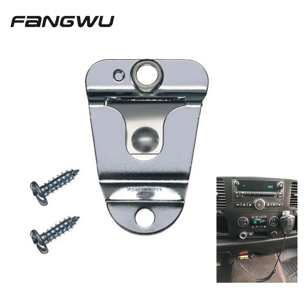 Metal Microphone Hang Up Clip Microphone Holder Clip Screw in Compatible with CB Motorola Radio HLN9073B CDM1250 CDM750 GM300