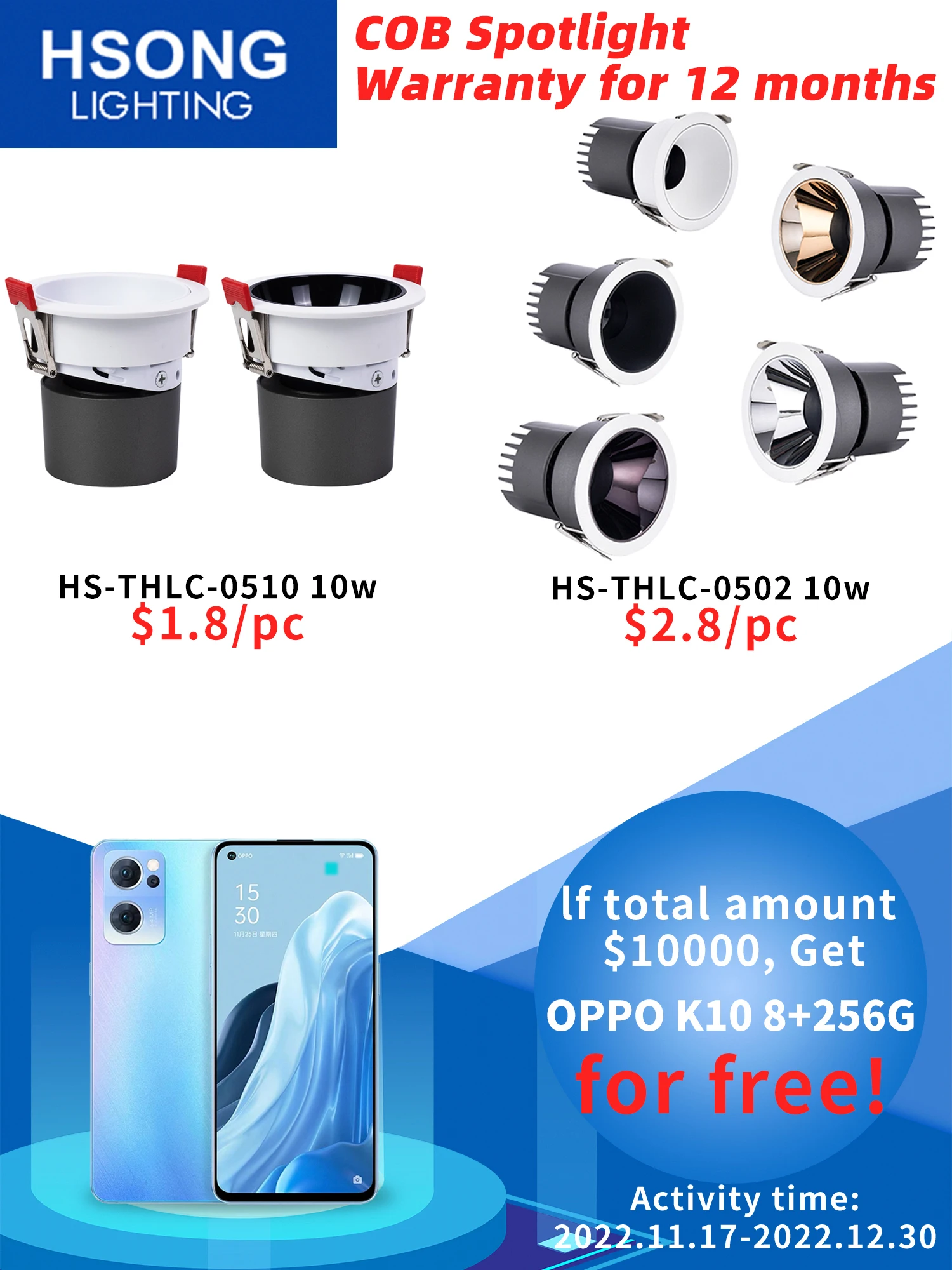 Indoor lighting Zigbee Wifi Cct Tuya Dimmable Color temperature RGB Smart Led Downlight