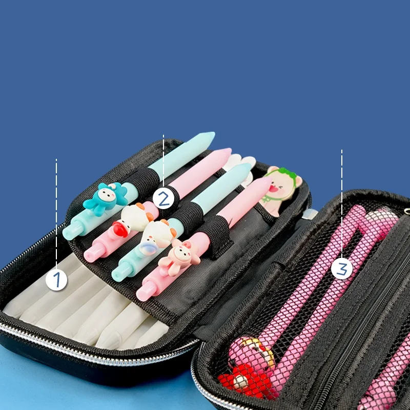 EVA Pen Case 3D Waterproof Stationery Toys Pencil Box Cute Cartoon Fall Resistant Pencil Bags