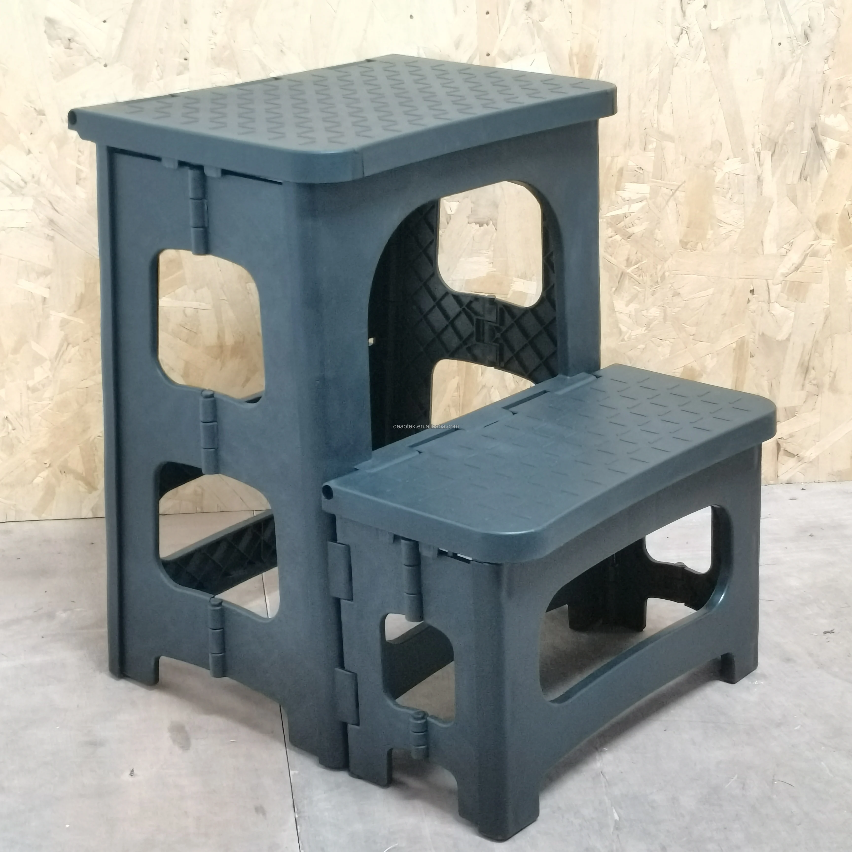 Customized Indoor Outdoor Plastic Non-Slip 2 Ladder Chair Lightweight Portable 2 Step Collapse Folding Step Stool for Kids