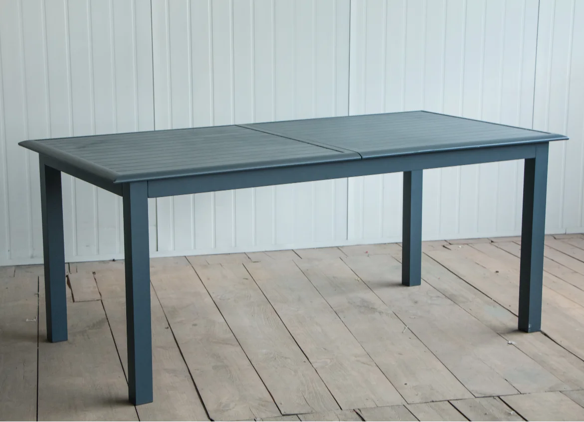 Outdoor Patio Garden Extension Dining aluminum Slatted garden table