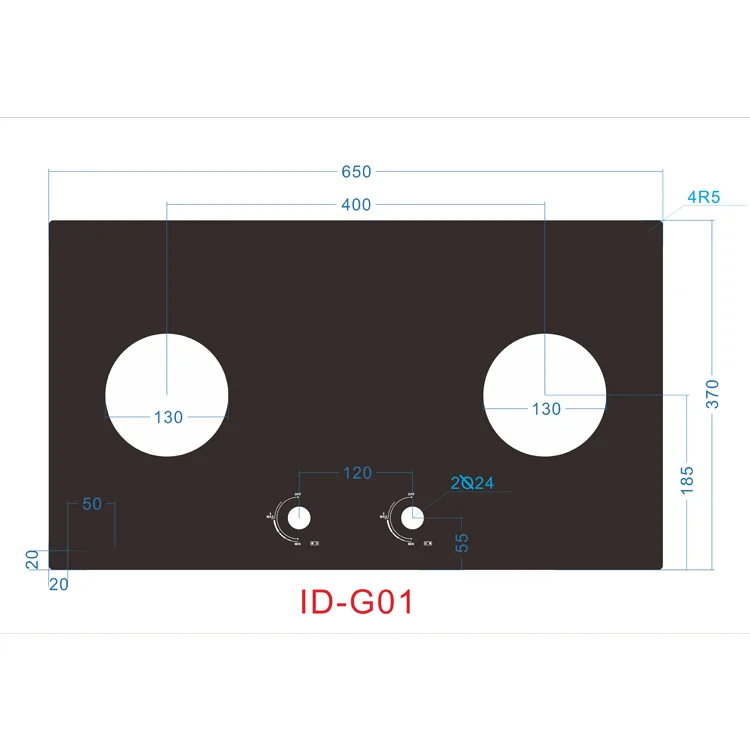 Factory direct price custom gas stove glass Free spare parts 4 burner gas stove glass