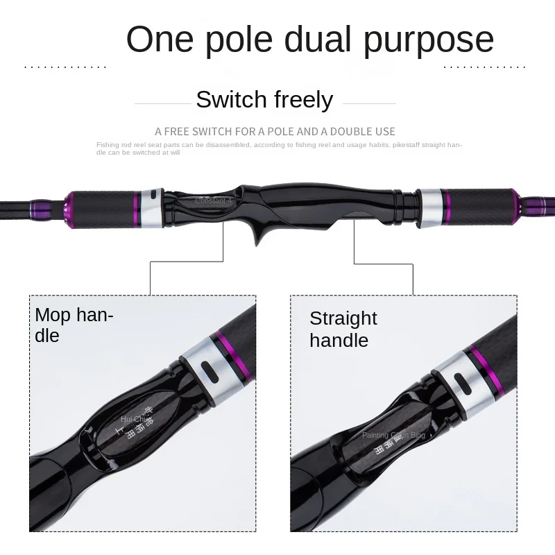 Tcoedm FUJI Parts 1.9m 1.95m High Carbon Jig Fishing Rod Saltwater Slow Pitch Action Jigging Rod