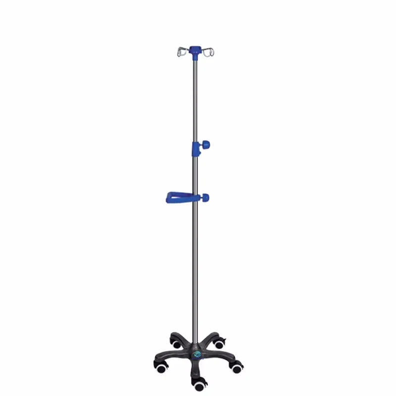 SIV-2 High quality medical hospitals use height-adjustable 5-leg stainless steel IV infusion rod IV drip rack