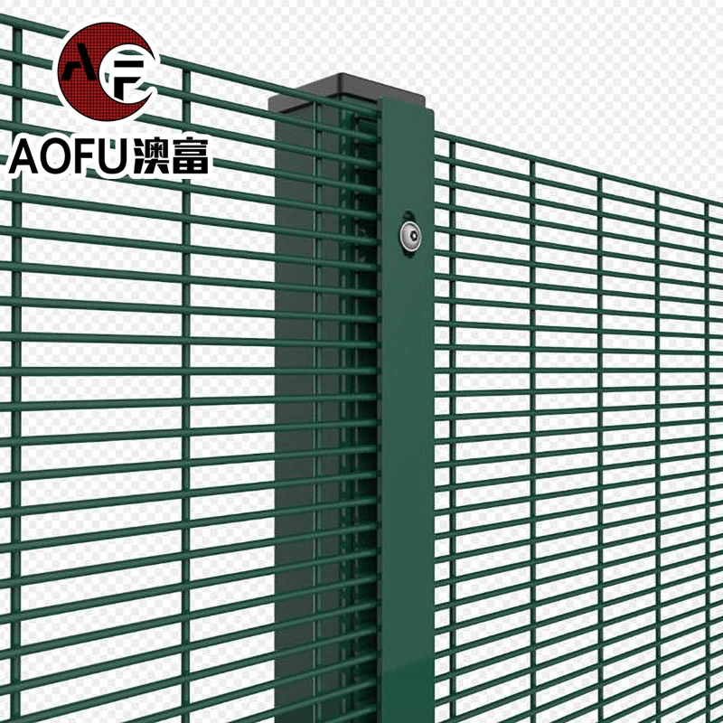 High Security clear vu powder coated anti cut anti theft 358 fence small hole welded wire mesh prison 358 anti climb fence panel